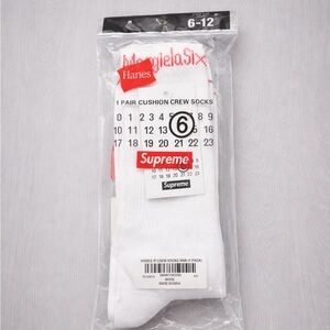 Supreme x MM6 Maison Margiela x Hanes Socks – Size 6–12 – New